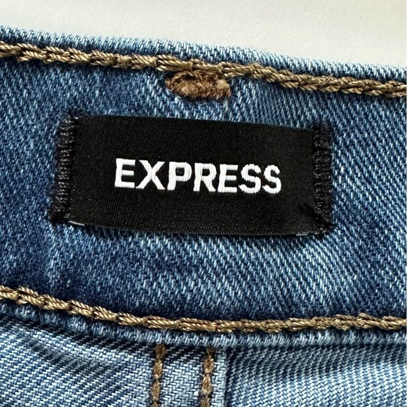 Express Womens 12 R Skyscraper Mid Rise Split Hem Bootcut Stretch Jeans - Picture 6 of 8